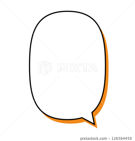 Simple speech bubble illustration, vertical Simple speech bubble illustration, vertical 126564458