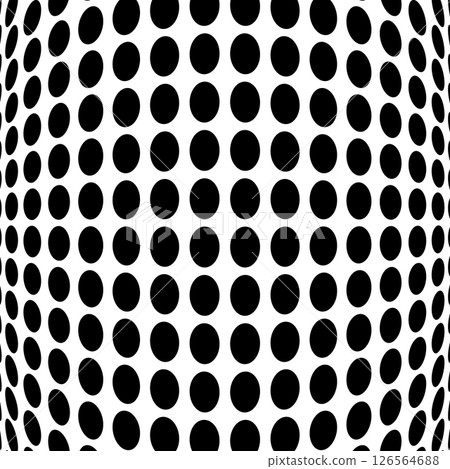 Curved Dots Pattern Abstract Black and White Vector Background. Black and white dot pattern that appears to bend and curve, creating a strong optical illusion of depth and dimension. Curved Dots Pattern Abstract Black and White Vector Background. Black and white dot pattern that appears to bend and curve, creating a strong optical illusion of depth and dimension. 126564688