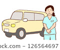 精神病出診護理站的汽車和護士插圖 126564697