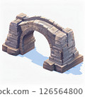 the AI Image Generator, Isometric Illustration of a Medieval Stone Bridge 126564800