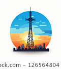 the AI Image Generator, Telecommunication Tower Against a Scenic 126564804