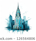 the AI Image Generator, Futuristic Skyscraper at Night with Urban Skyline 126564806