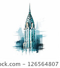 the AI Image Generator, Futuristic Skyscraper at Night with Urban Skyline 126564807