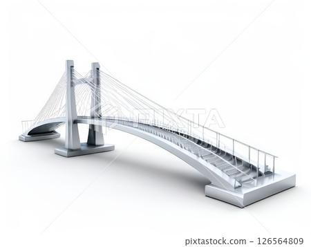 the AI Image Generator, Modern Suspension Bridge Against the AI Image Generator, Modern Suspension Bridge Against 126564809