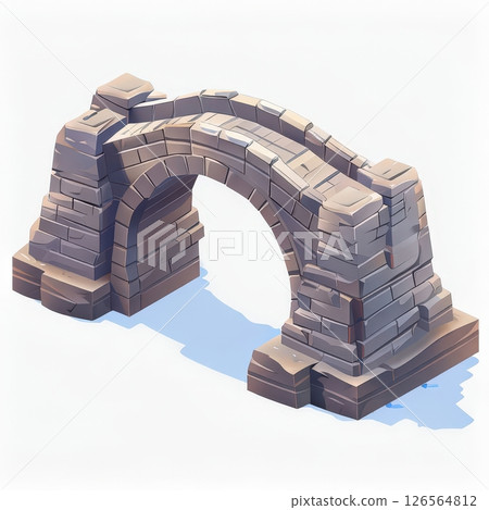 the AI Image Generator, Isometric Illustration of a Medieval Stone Bridge the AI Image Generator, Isometric Illustration of a Medieval Stone Bridge 126564812