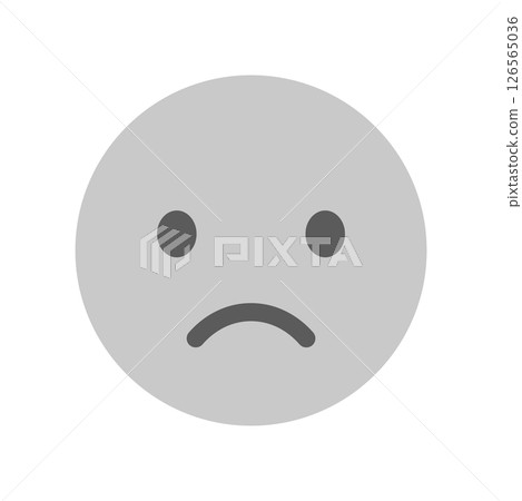 皺著眉頭、惱怒的表情符號 - 表達不滿、困惑和低評價的情緒的圖像素材 126565036