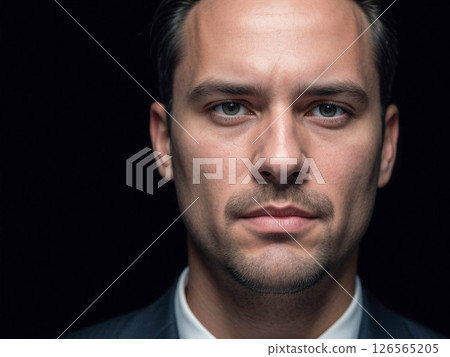 Serious Man in Suit Portrait 126565205