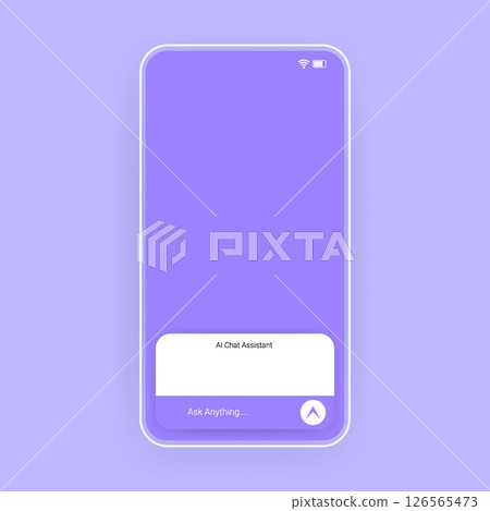 Minimalist AI Chat Assistant Mobile UI Mockup Minimalist AI Chat Assistant Mobile UI Mockup 126565473
