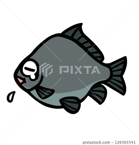悲傷的鯽魚的簡單插圖 126565541