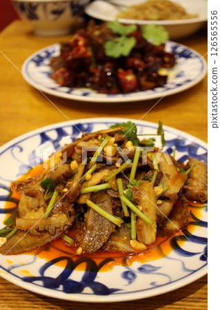 Sichuan cuisine: Couple's Lung Pieces (Beef offal and honeycomb tripe with chili oil) Sichuan cuisine: Couple's Lung Pieces (Beef offal and honeycomb tripe with chili oil) 126565556