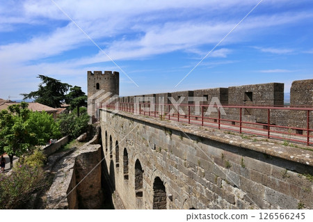 The walls of the historic fortified city of Carcassonne, France The walls of the historic fortified city of Carcassonne, France 126566245