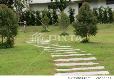 Architecture, Back Yard, Block Shape, Cement, City 126566434