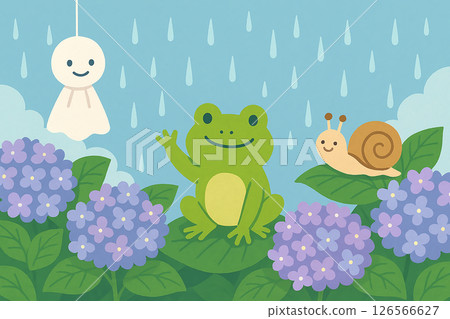下雨天的青蛙、蝸牛和 Teru Teru Bouzu 126566627