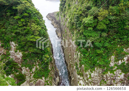 The columnar joints of Umagase as seen from Umagase Observation Point (Squercia!) 126566658