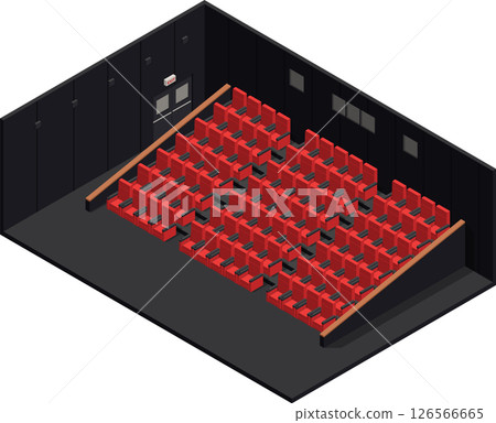 Isometric cinema theater interior 126566665