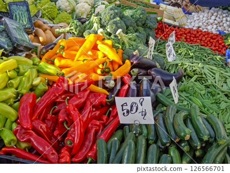 Farmers Maarket Stall London 126566701