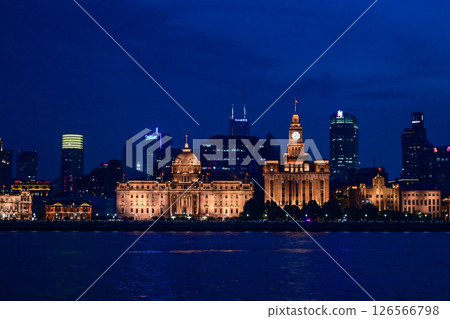 Shanghai night view - Western architecture on the Bund Shanghai night view - Western architecture on the Bund 126566798