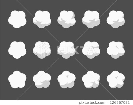 Simple smoke illustration material 126567021