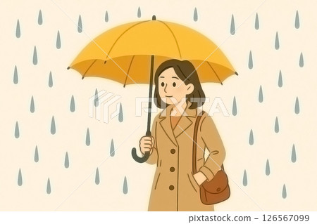 雨季時尚通勤風格 126567099
