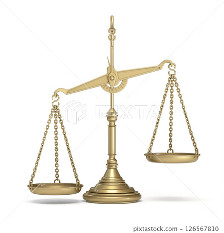 Vintage golden scale 3D Vintage golden scale 3D 126567810