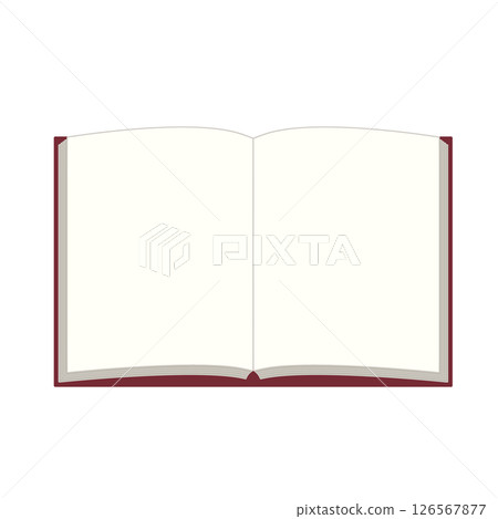 開啟的書插畫素材,雙頁跨頁,簡單 開啟的書插畫素材,雙頁跨頁,簡單 126567877