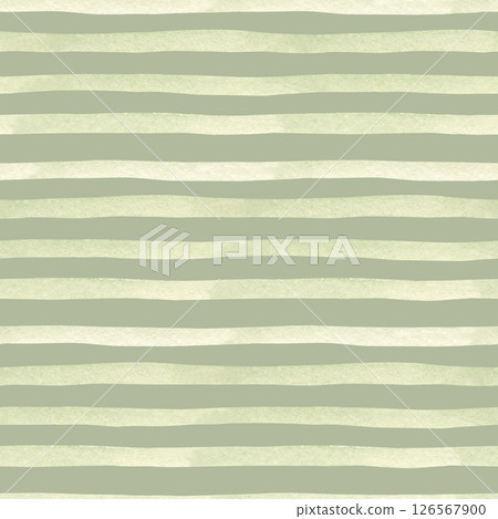 Hand drawn pastel green striped pattern on a dark green background. Watercolor Seamless texture from horizontal Brush Strokes, Lines. For textile, packaging paper prints. Hand drawn pastel green striped pattern on a dark green background. Watercolor Seamless texture from horizontal Brush Strokes, Lines. For textile, packaging paper prints. 126567900