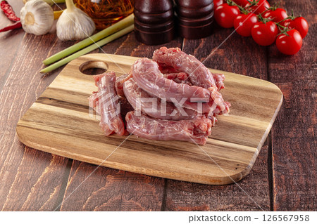 Raw chicken neck for cooking Raw chicken neck for cooking 126567958