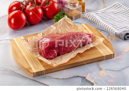 Raw beef meat fillet piece 126568040