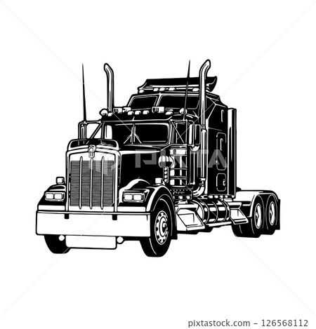 Semi Truck 1993 Blue Semi Big Rig Diesel, American Truck - Cut Files - Cricut file, cnc file ready to cut 126568112