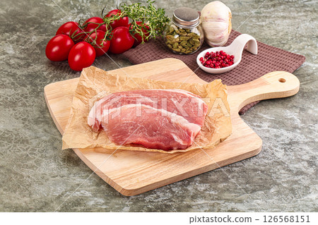 Raw pork steak for cooking 126568151