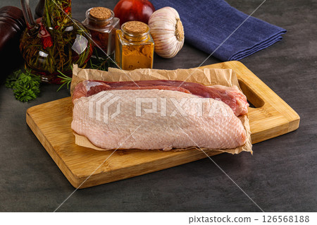 Raw duck breast for cooking 126568188