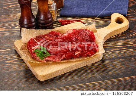 Raw beef meat piece for cooking Raw beef meat piece for cooking 126568207