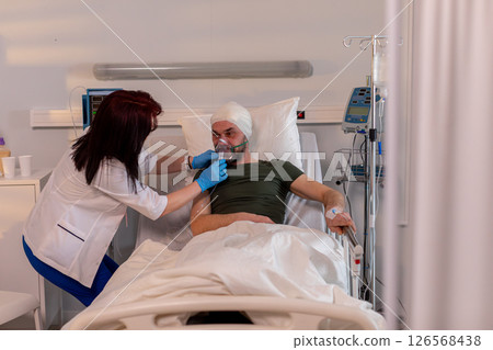 In hospitals, patient care encompasses interactions with medical staff for vital support In hospitals, patient care encompasses interactions with medical staff for vital support 126568438