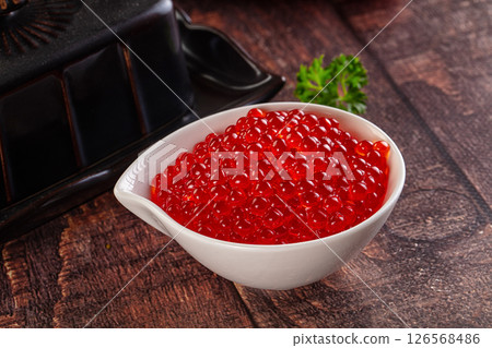 Salmon red caviar in the bowl Salmon red caviar in the bowl 126568486