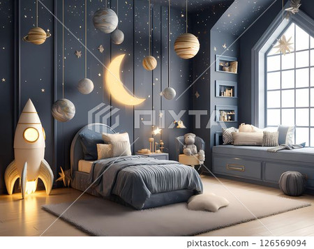 Stylish children's room Stylish children's room 126569094