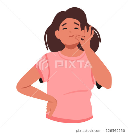 Young woman zipping lips showing keeping secret gesture isolated portrait on white background 126569230