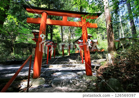 位於京都鴨川源頭貴船川沿岸…貴船神社、中社[京社] 126569397