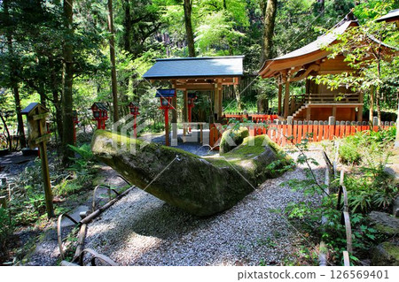 Located along the Kifune River, the source of the Kamo River in Kyoto... Kifune Shrine, Nakasha [Kyosha] 126569401