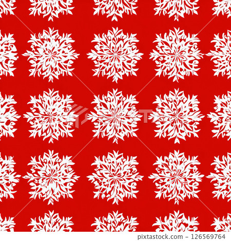Christmas pattern ornament with snowflakes for background. Seamless pattern. 126569764