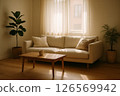 Bright cozy living space 126569942