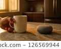Morning Coffee and Smart Assistant 126569944