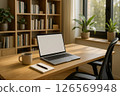 Modern home office desk 126569948