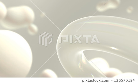 玻璃態三維空間與漂浮玻璃和流體 - Milky 玻璃態三維空間與漂浮玻璃和流體 - Milky 126570184