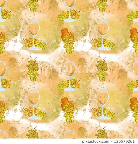 An Elegant and Sophisticated Wine and Grape Pattern Design for Various Applications and Uses 126570261