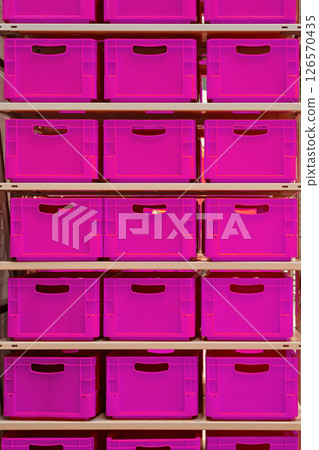 Pink crates 126570435