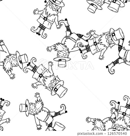An Enjoyable and Whimsical Pattern Design Featuring Cheerful and Joyful Cartoon Characters An Enjoyable and Whimsical Pattern Design Featuring Cheerful and Joyful Cartoon Characters 126570540