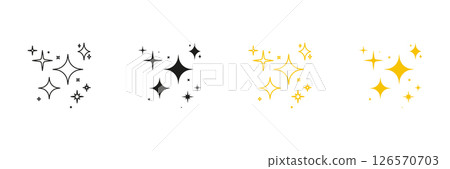 Sparkle And Starburst Line And Solid Icon Set. Decorative Sparkle Elements In Vector Symbol Collection. Isolated Vector Illustration Sparkle And Starburst Line And Solid Icon Set. Decorative Sparkle Elements In Vector Symbol Collection. Isolated Vector Illustration 126570703