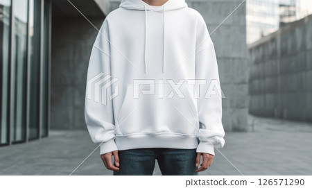 Vintage Oversized Hoodie Mockup For Your Design Vintage Oversized Hoodie Mockup For Your Design 126571290