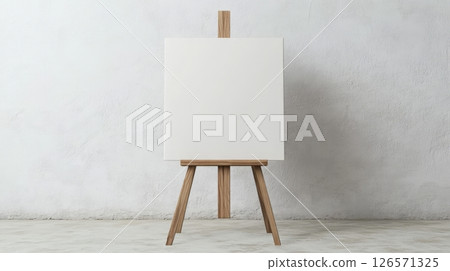Wooden Painting Stand Mockup Easel 126571325