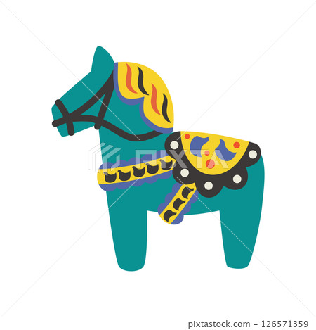 2026 Dalarna Horse Vector Illustration 2026 Dalarna Horse Vector Illustration 126571359